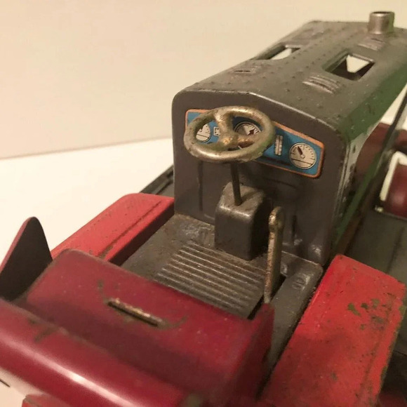Vtg Nomura Japan Tin Battery 1200 Piston Action Tractor Incomplete Not Working - Picture 10 of 16